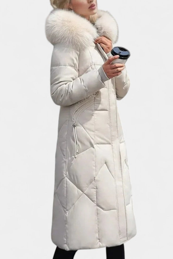 Maisha Winter Coat with Stylish Hood and Flattering Fit