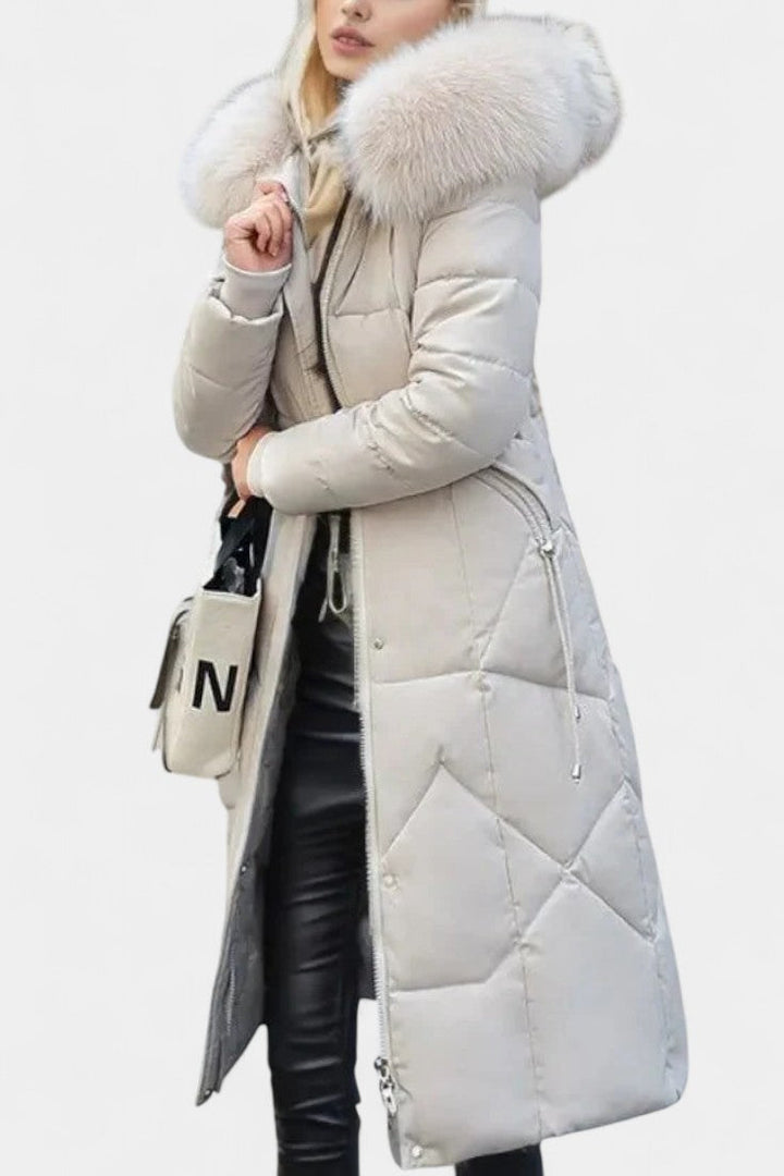 Maisha Winter Coat with Stylish Hood and Flattering Fit