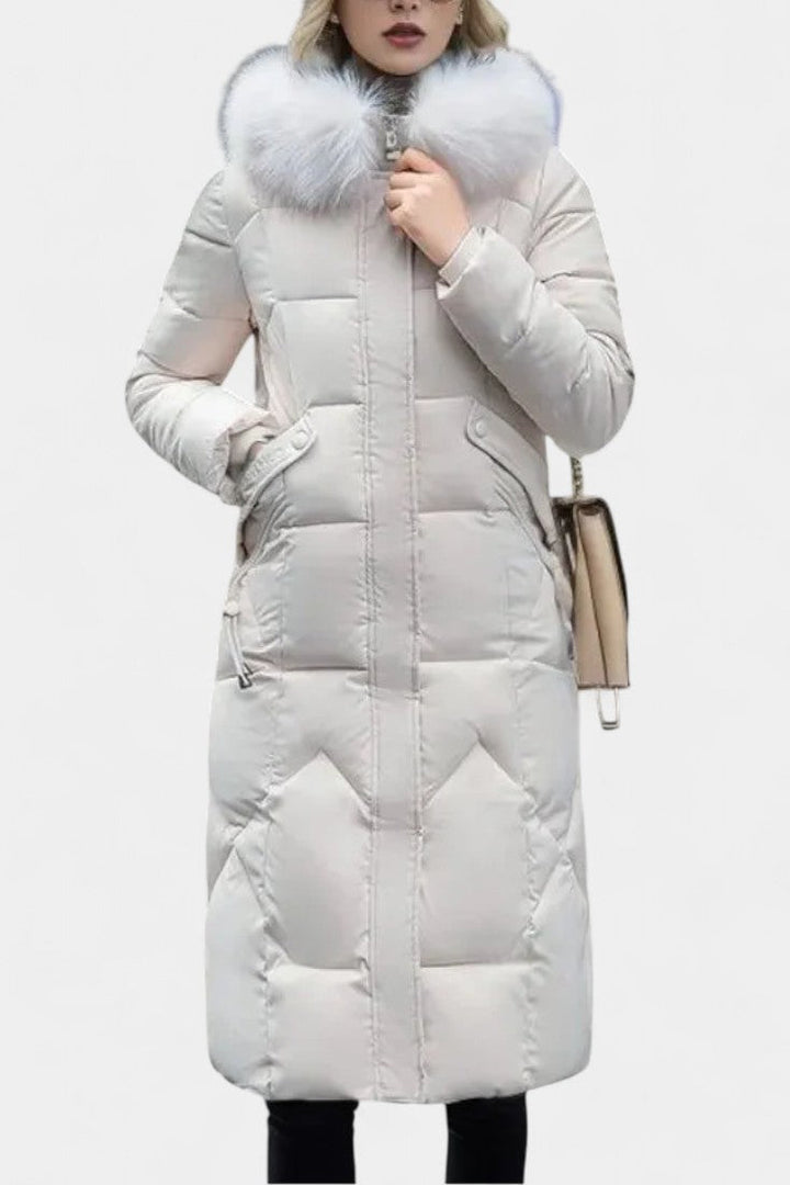 Maisha Winter Coat with Stylish Hood and Flattering Fit
