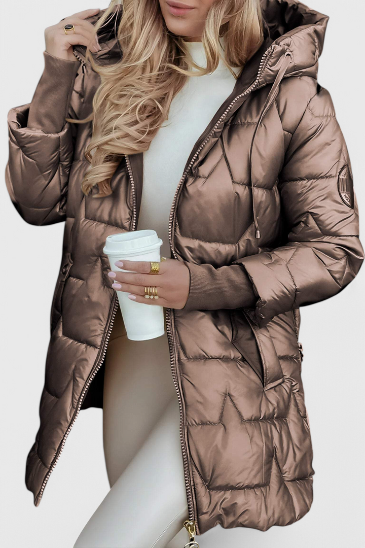 Marcella Streamlined Silhouette Hooded Padded Jacket