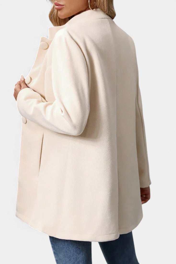 Lyana Long Sleeve Overcoat with High Collar