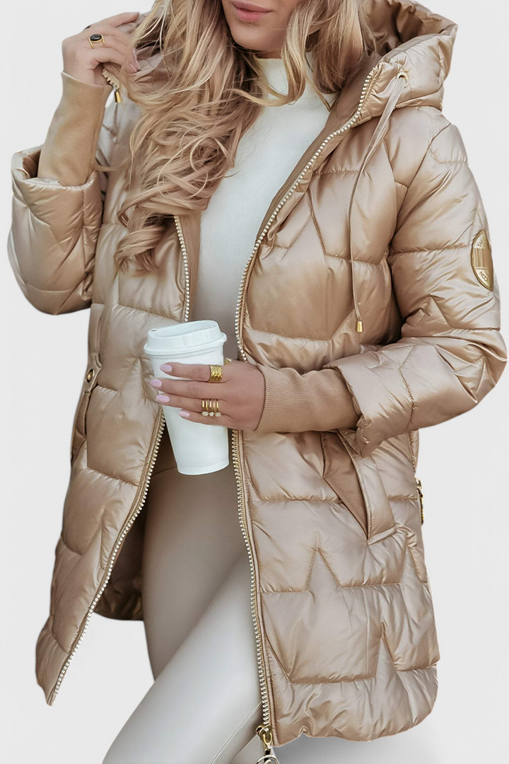Marcella Streamlined Silhouette Hooded Padded Jacket