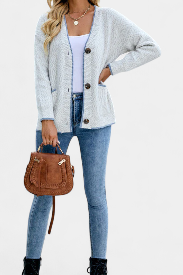 Sana Cozy Thick Knit Jacket with Pockets