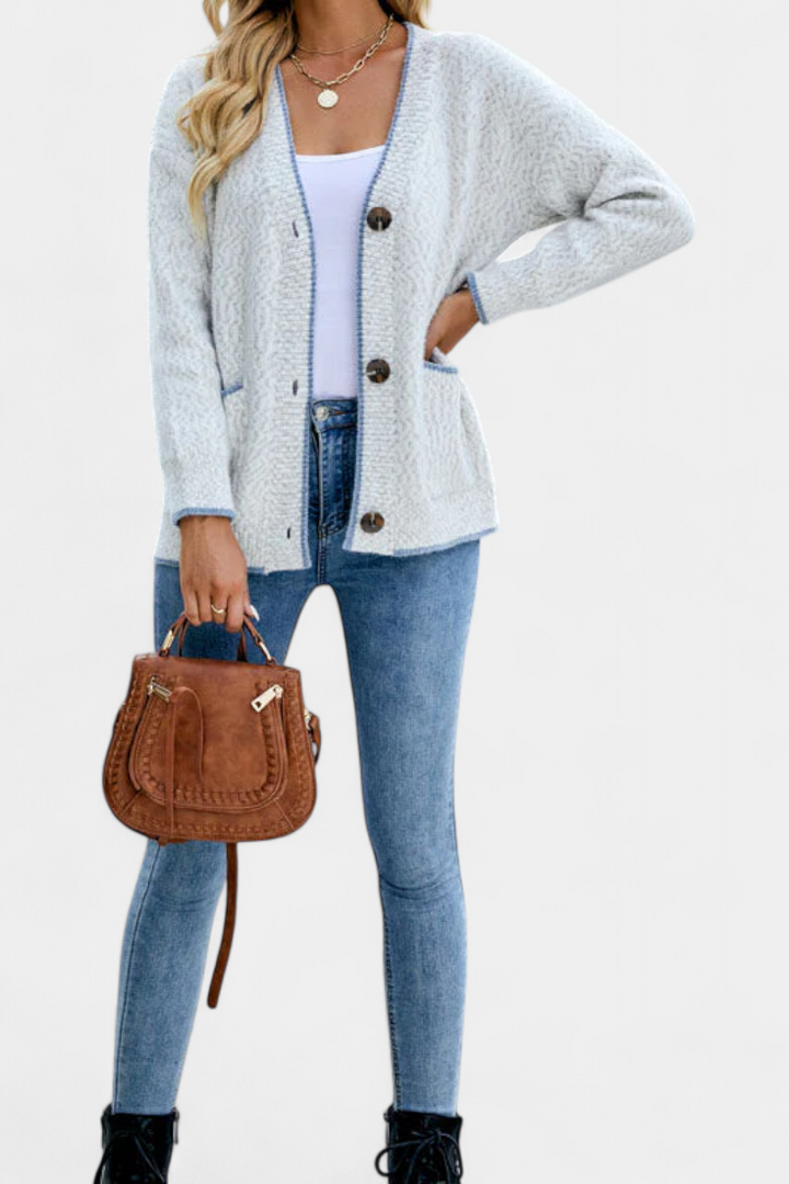 Sana Cozy Thick Knit Jacket with Pockets