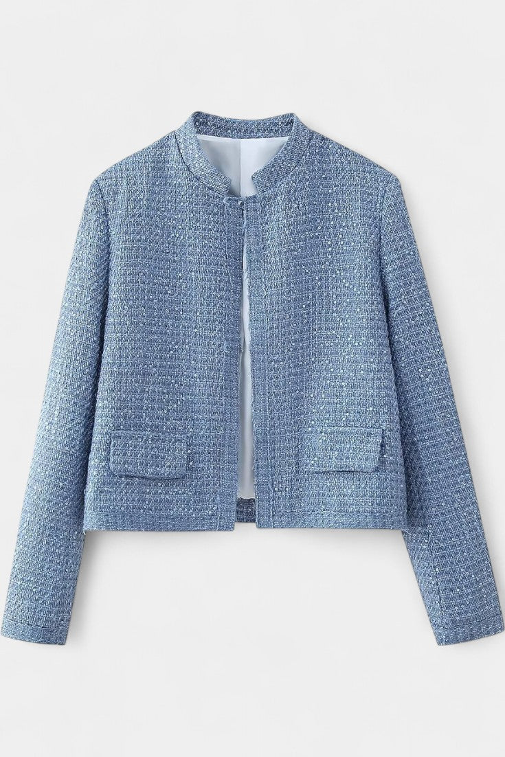 Alvera Textured Casual Jacket Featuring Practical Pockets