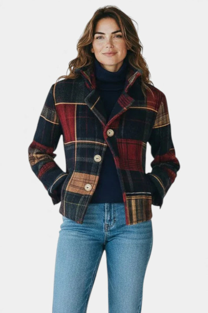 Iriska Timeless Check Wool Coat