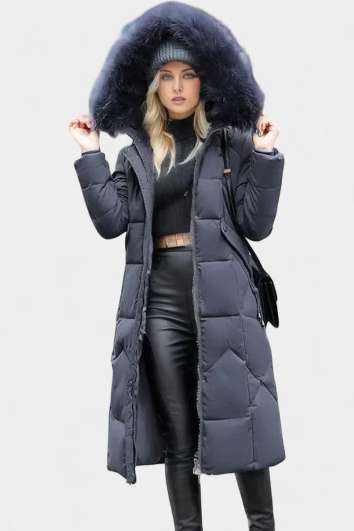 Maisha Winter Coat with Stylish Hood and Flattering Fit