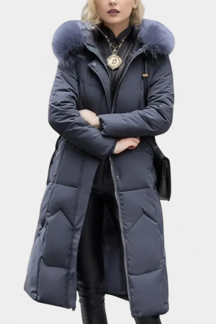 Maisha Winter Coat with Stylish Hood and Flattering Fit