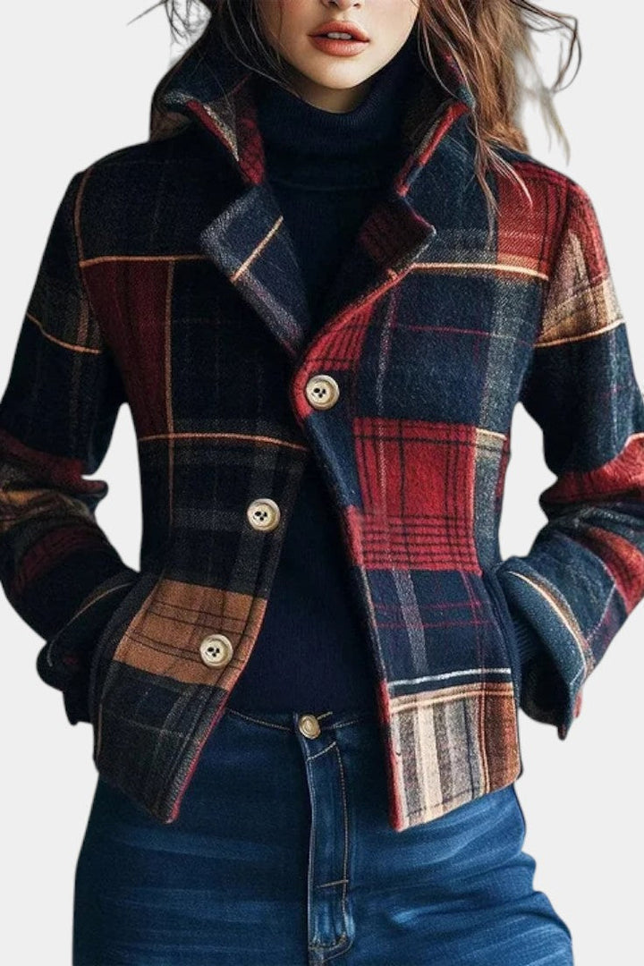 Iriska Timeless Check Wool Coat