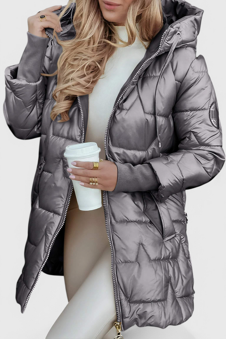 Marcella Streamlined Silhouette Hooded Padded Jacket