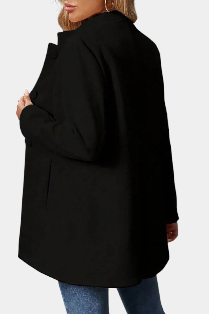 Lyana Long Sleeve Overcoat with High Collar