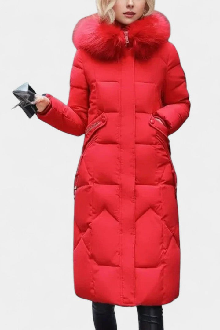 Maisha Winter Coat with Stylish Hood and Flattering Fit
