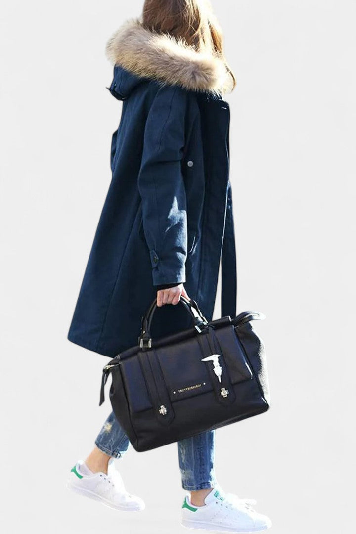 Katell Faux Fur-Collared Long Hooded Parka