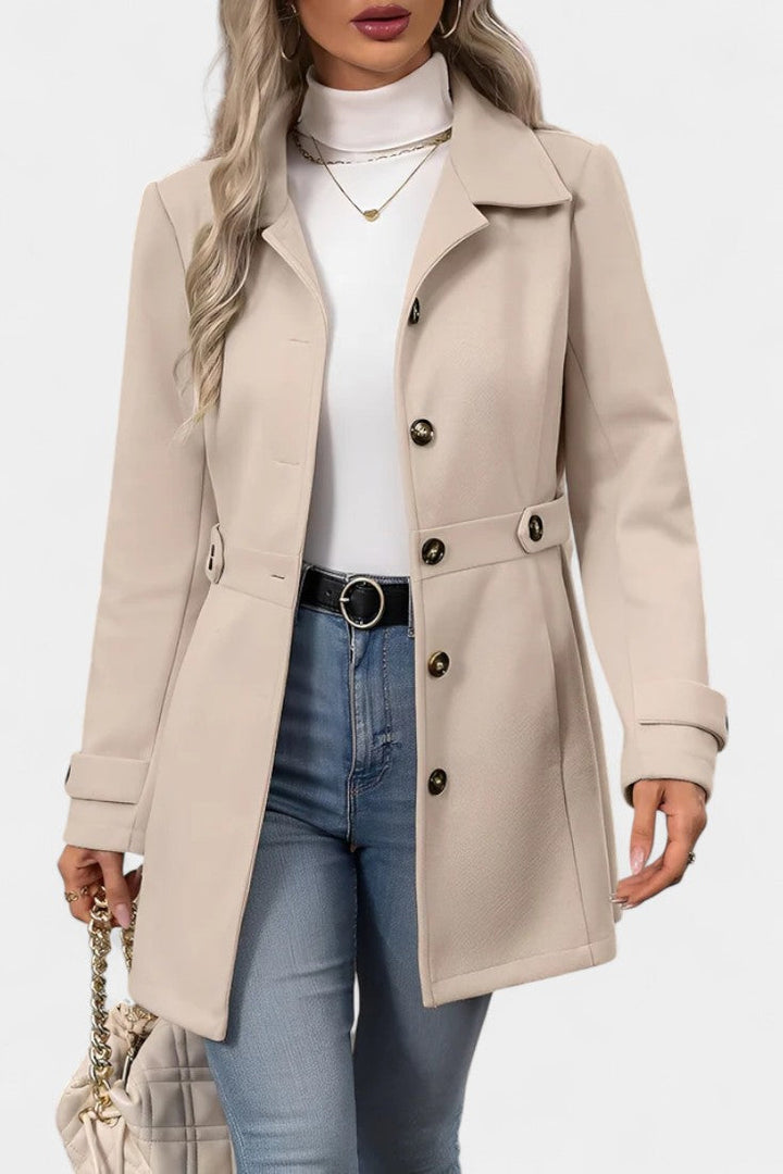 Cléophée Tailored Blazer with Lapels and Button Fastening