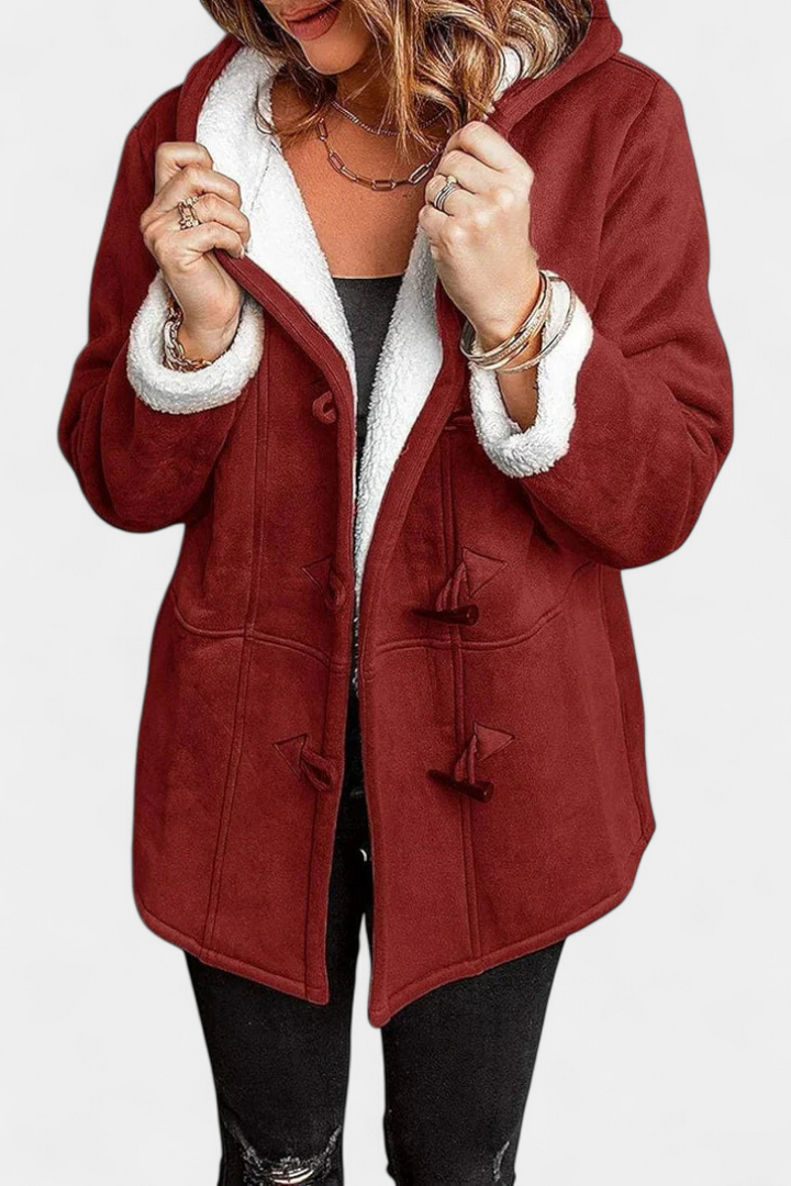 Jessa Chic Long Hooded Overcoat
