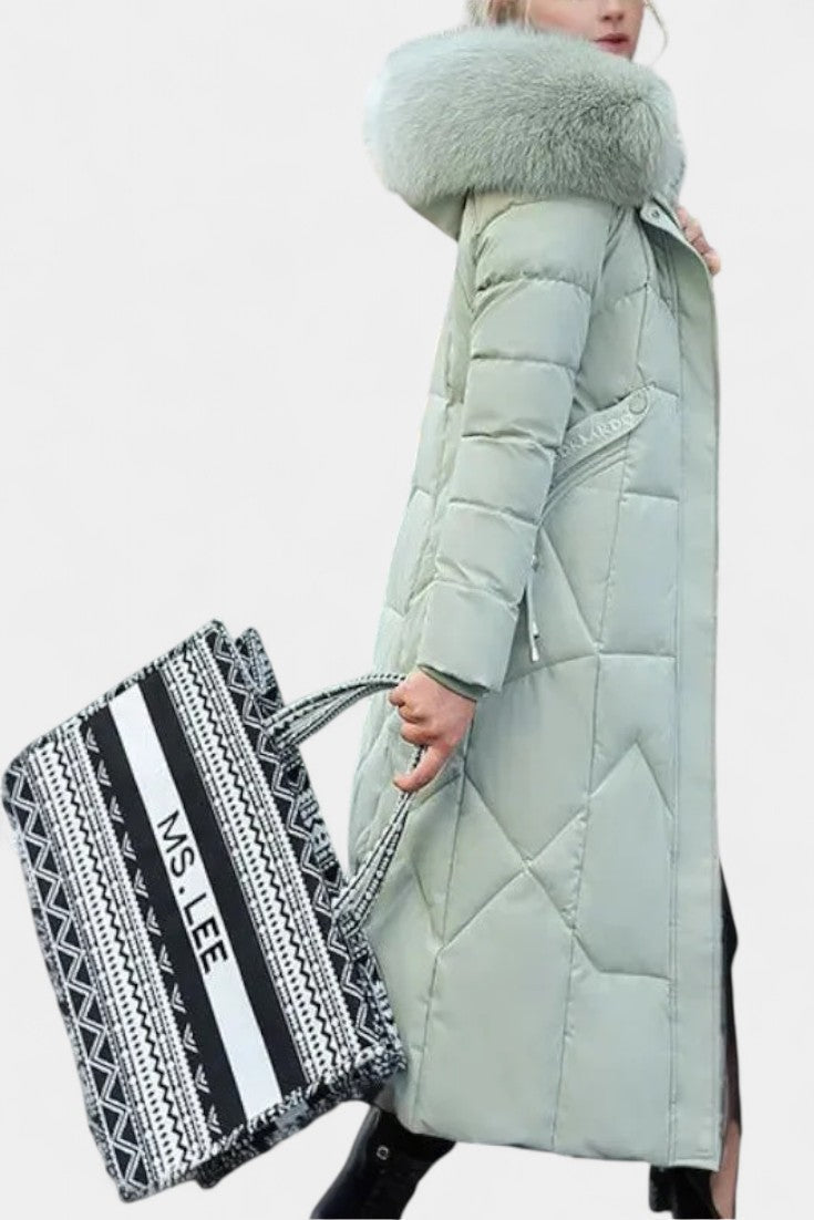 Maisha Winter Coat with Stylish Hood and Flattering Fit
