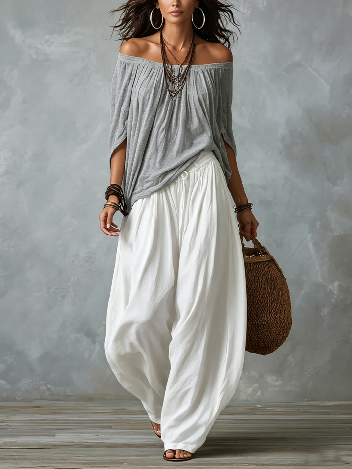 Genevieve | Relaxed Off-Shoulder Two-Piece Set