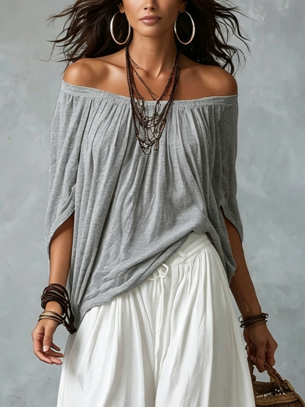 Genevieve | Relaxed Off-Shoulder Two-Piece Set