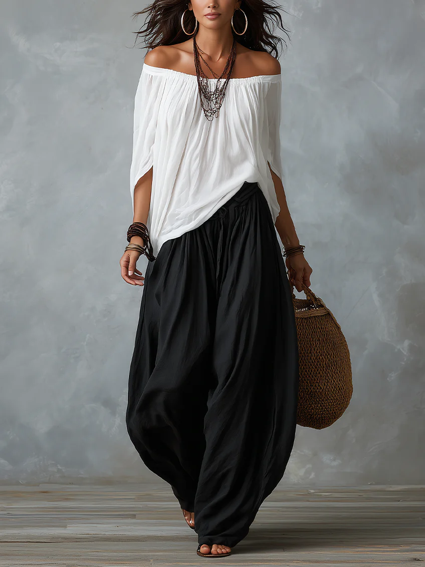 Genevieve | Relaxed Off-Shoulder Two-Piece Set