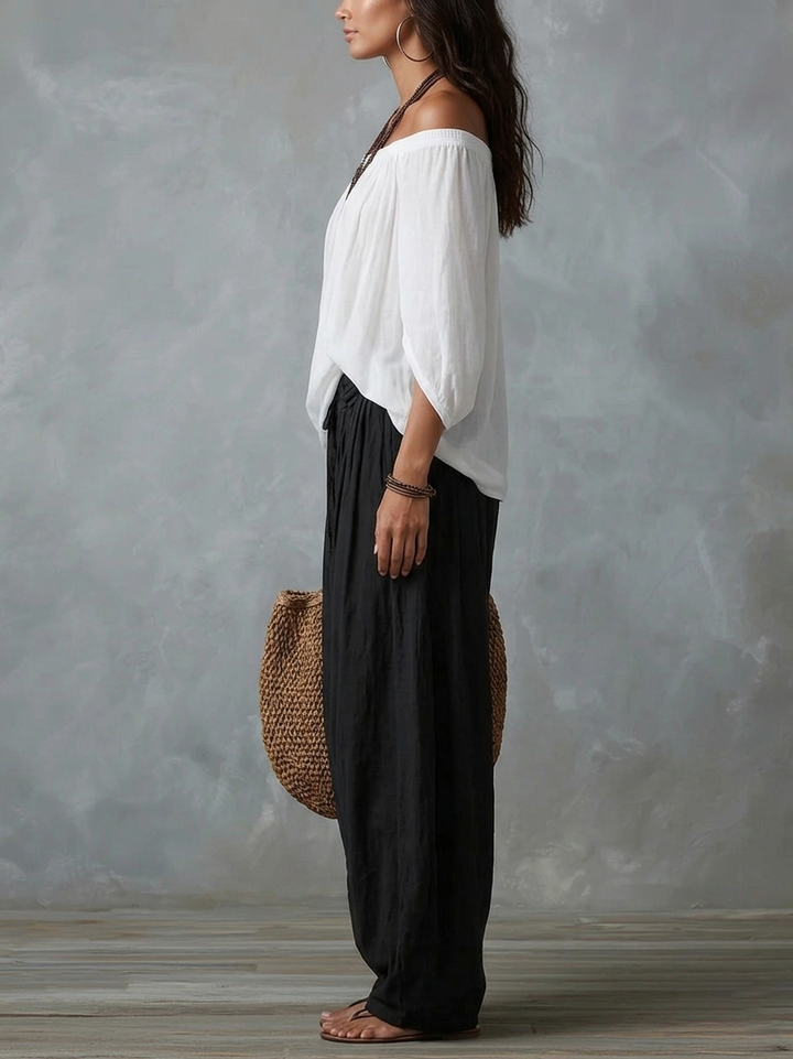 Genevieve | Relaxed Off-Shoulder Two-Piece Set