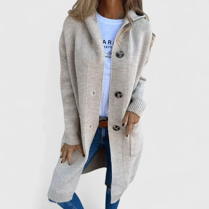 Dottie™ | Cozy Button-Front Long Cardigan
