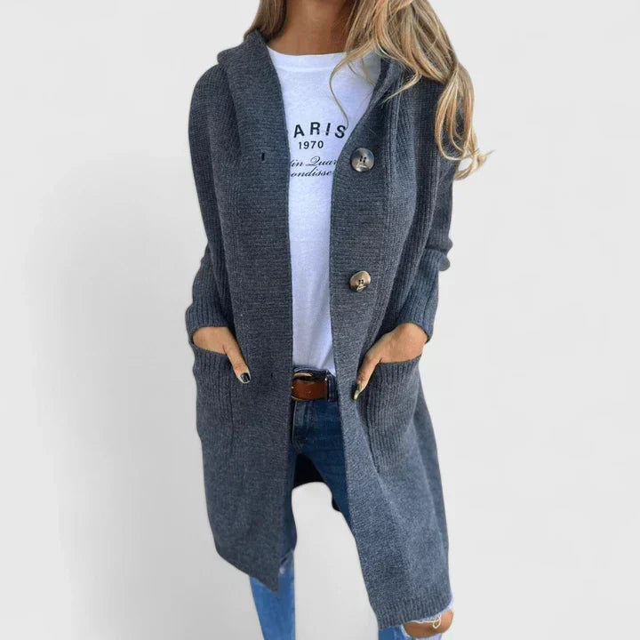 Dottie™ | Cozy Button-Front Long Cardigan