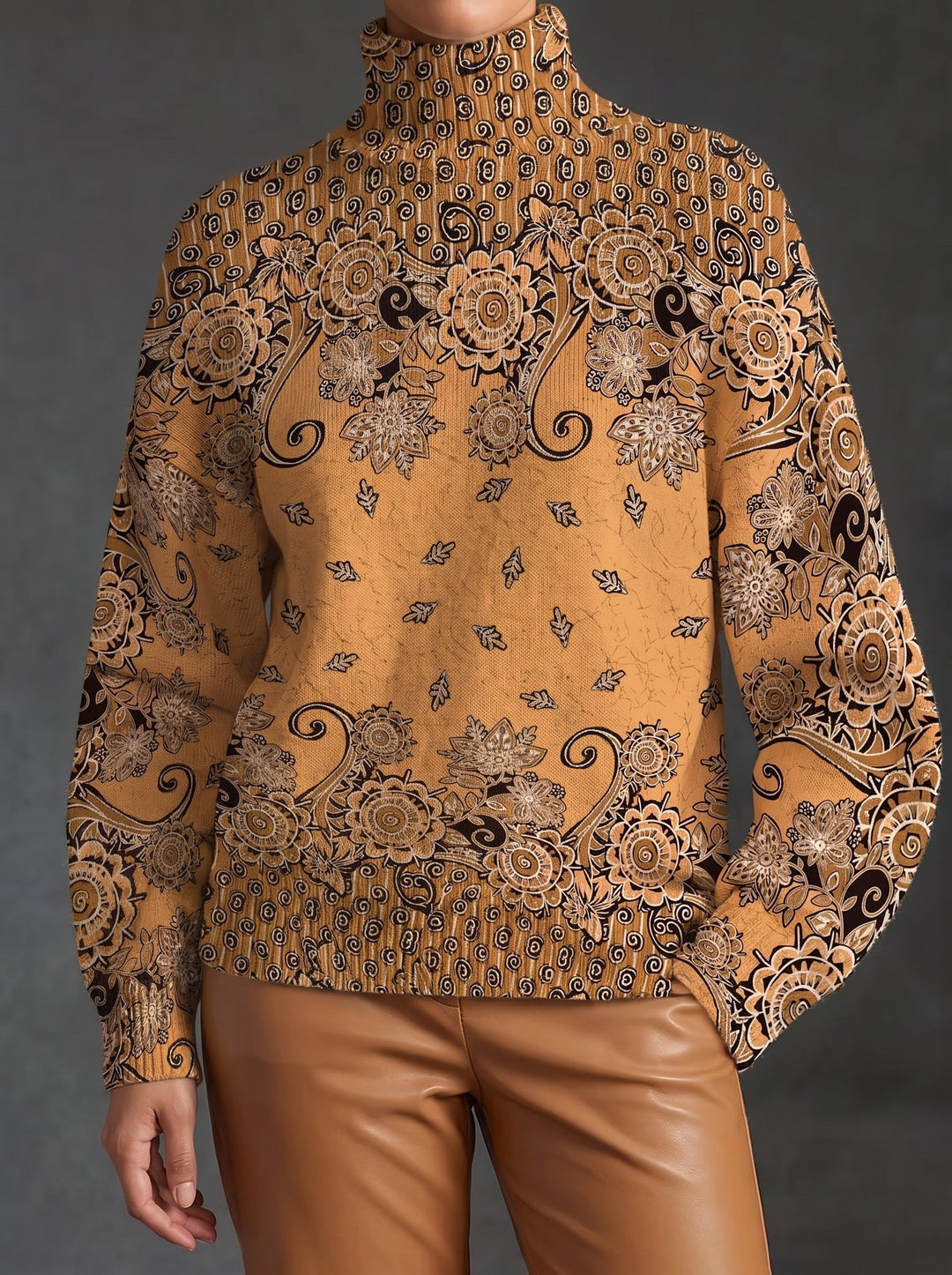 Ottavia | Paisley Bloom Turtleneck