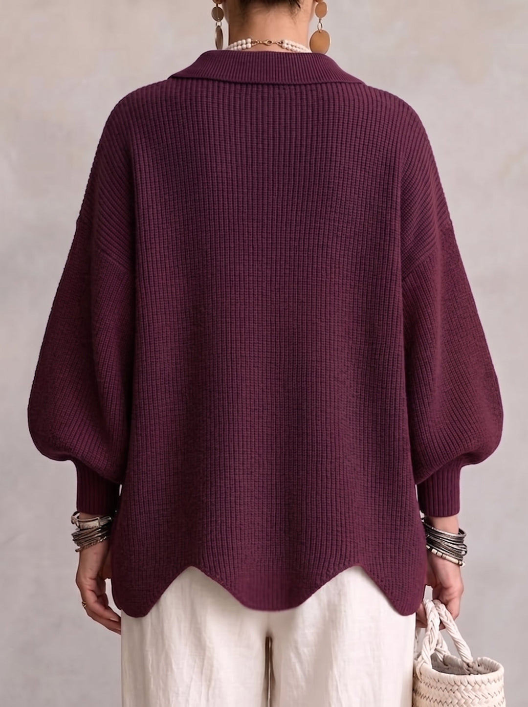 Selene™ | Oversized Collared Button Knit Cardigan
