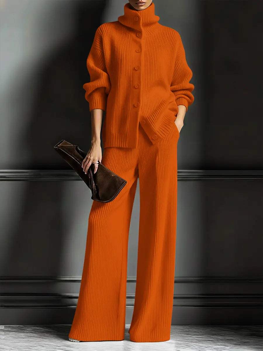 Clara™ | Cozy Knit Cardigan & Pants Two-Piece Set