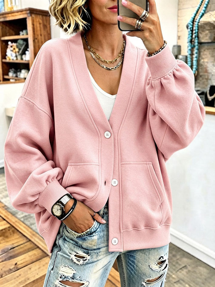 Julia™ | V-neck Button-down Cardigan