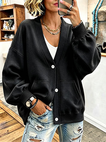 Julia™ | V-neck Button-down Cardigan