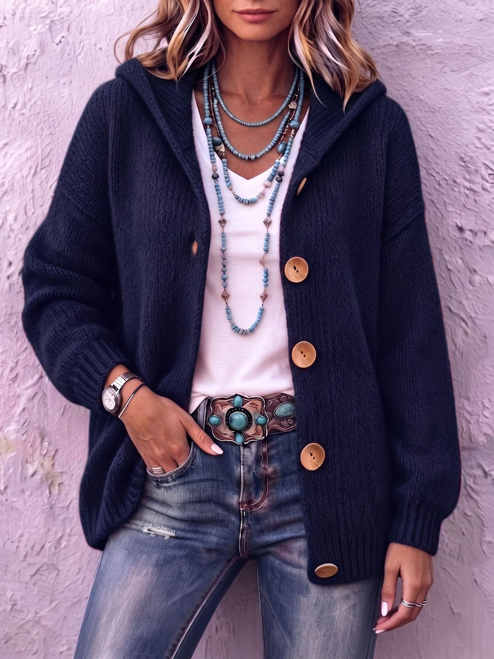 Hannah™ | Chic Hooded Knit Cardigan