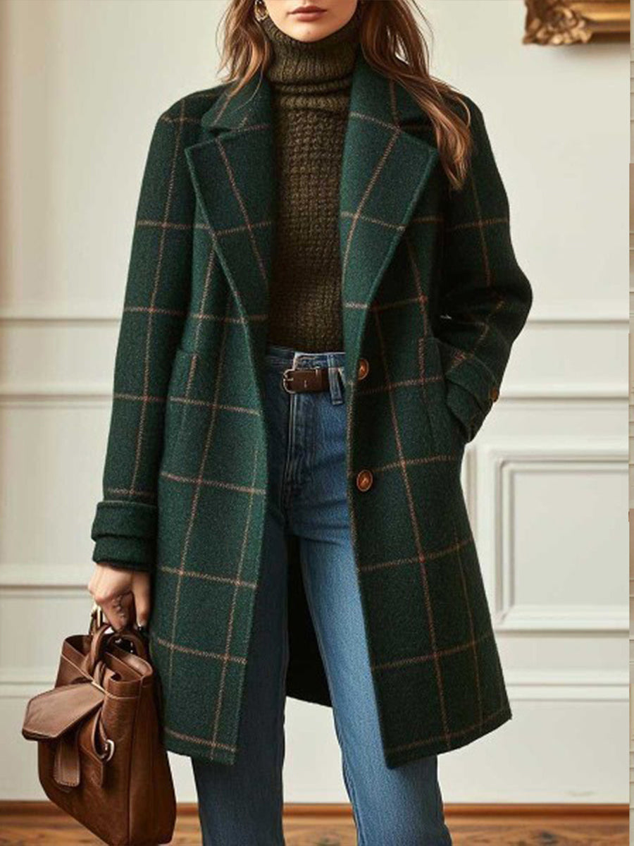 Willow™ | Casual Wool-Blend Plaid Coat