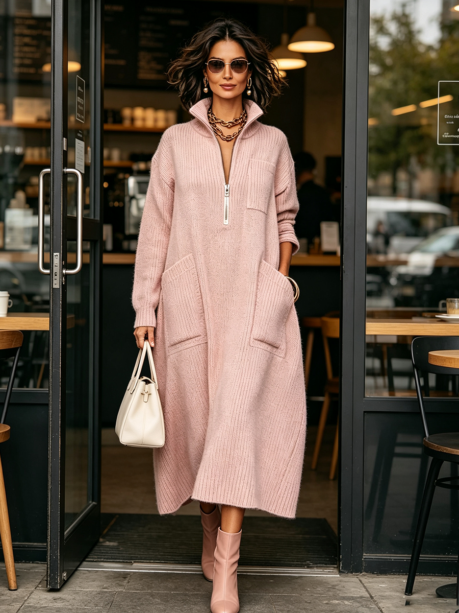 Rachel™ | Oversized Knit Midi Dress