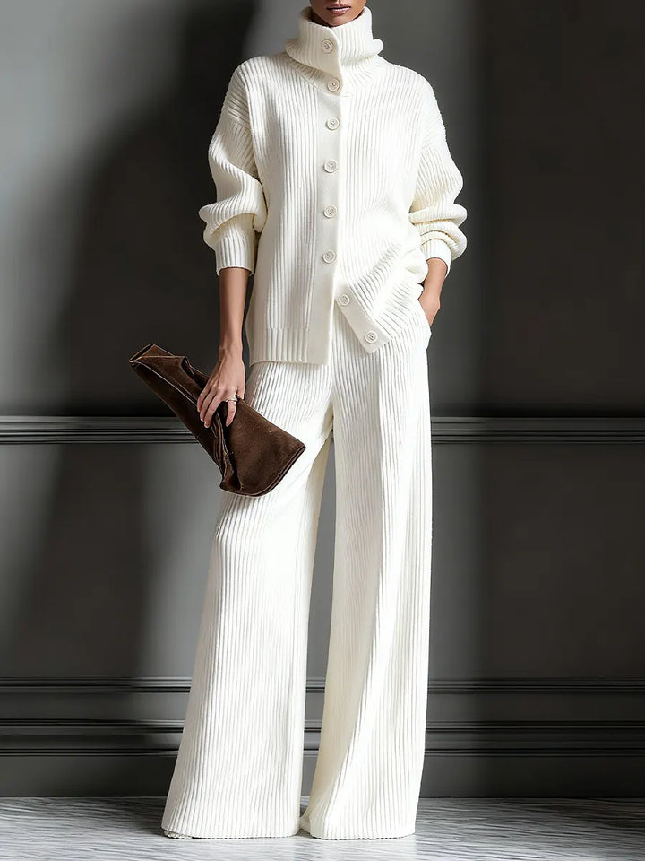 Clara™ | Cozy Knit Cardigan & Pants Two-Piece Set