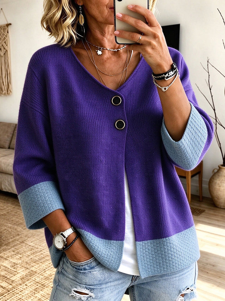 Sophia™ | Color-block Knit Cardigan