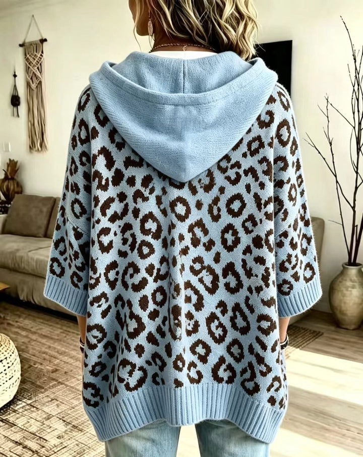 Maya™ | Comfortable And Casual Leopard-print Knitted Hoodie