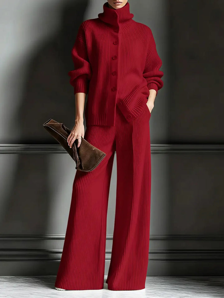 Clara™ | Cozy Knit Cardigan & Pants Two-Piece Set