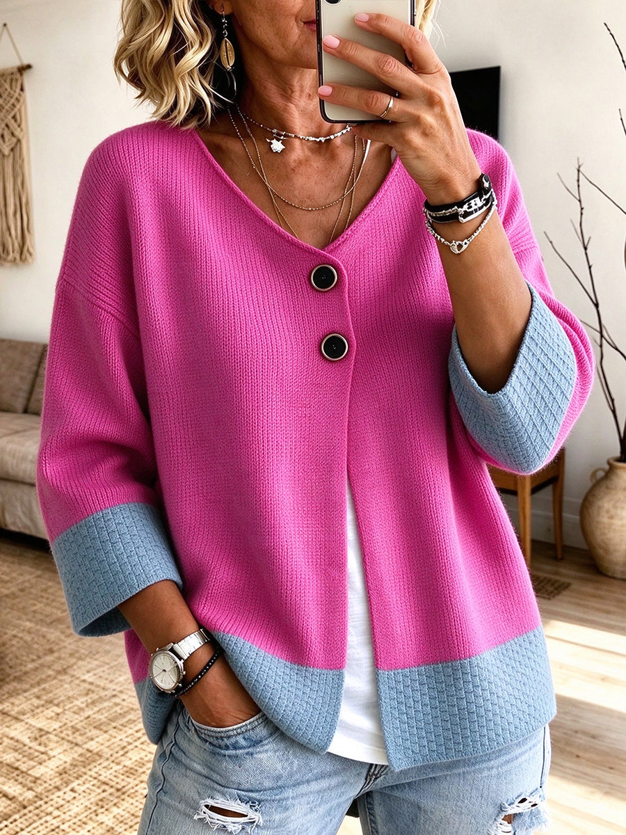 Sophia™ | Color-block Knit Cardigan
