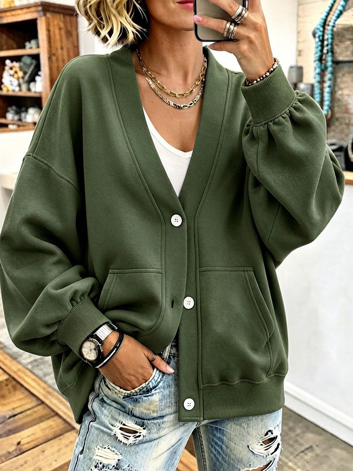 Julia™ | V-neck Button-down Cardigan