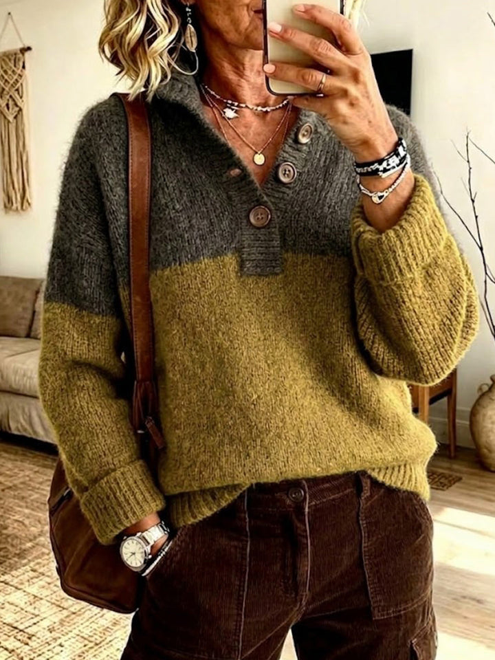 Isabella™ | Color-block Knit Sweater