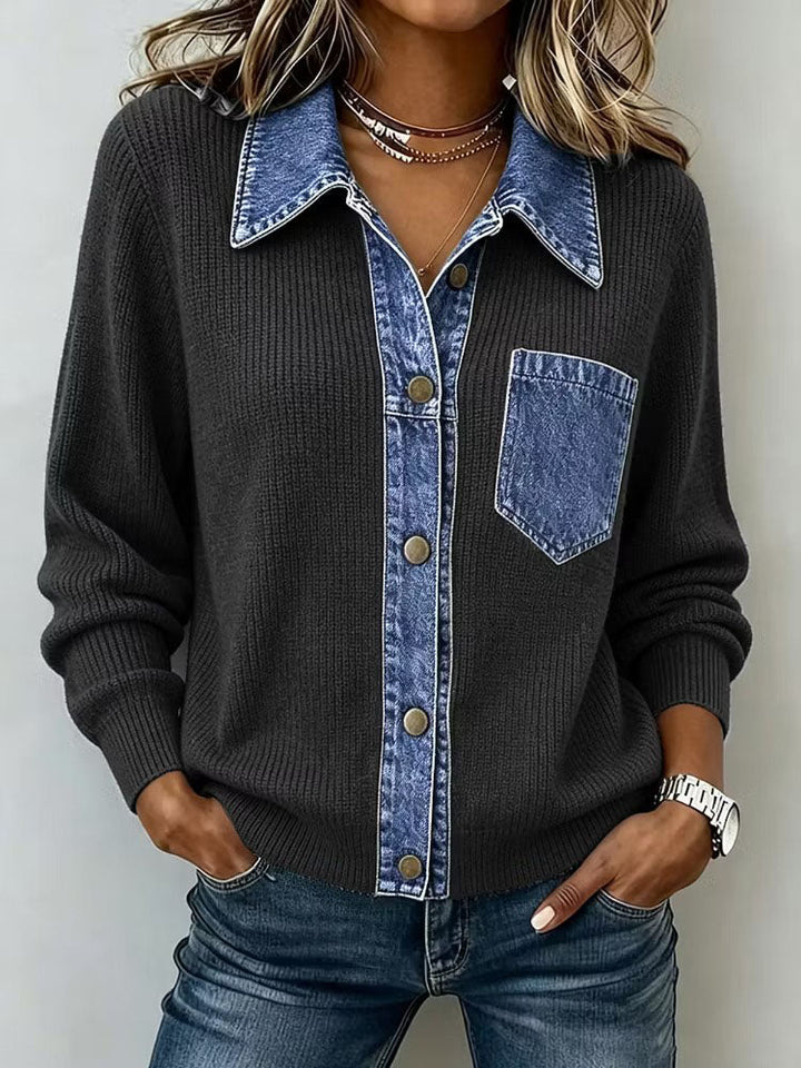 Taylor™ | Denim Knit Top