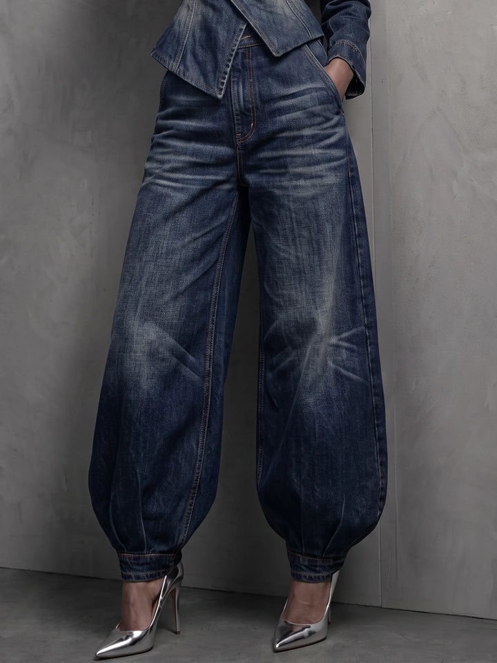 Vivia™ | Plaid Curved-Hem Wide-Leg Trousers