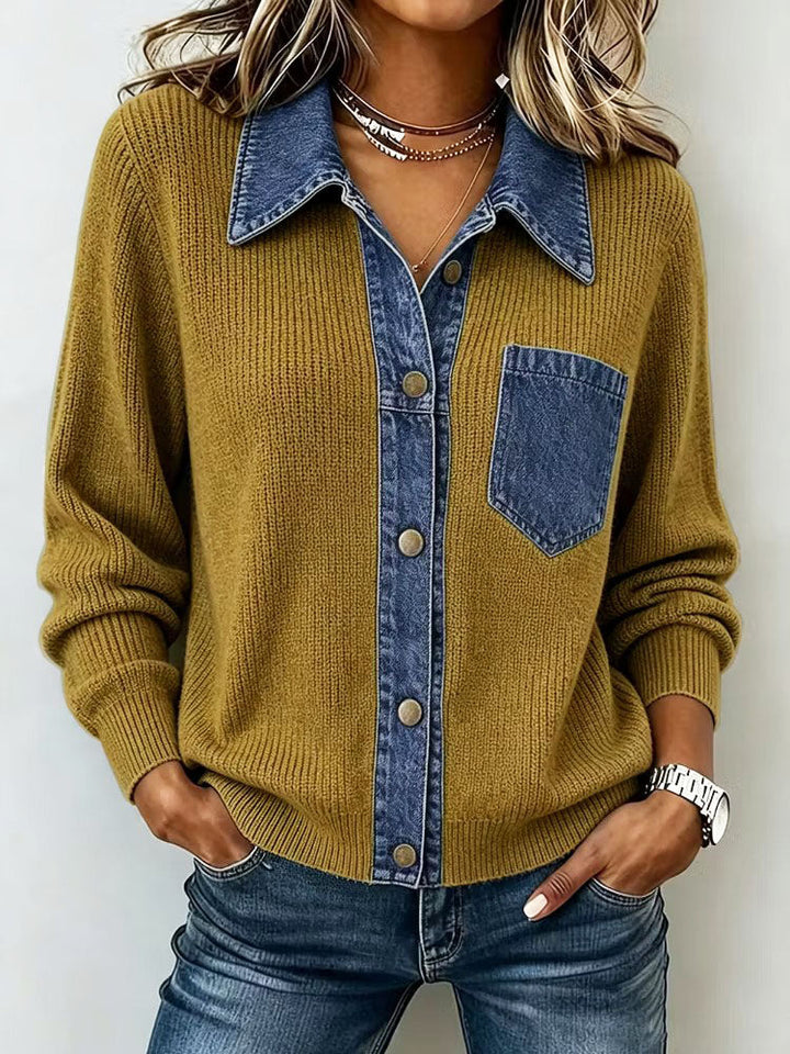 Taylor™ | Denim Knit Top