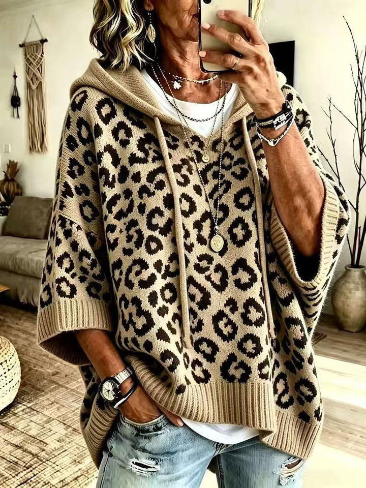 Michelle™ | Casual Leopard-print Knitted Hoodie