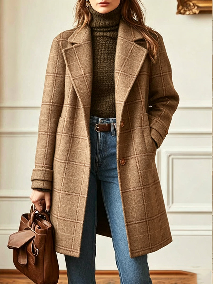 Willow™ | Casual Wool-Blend Plaid Coat