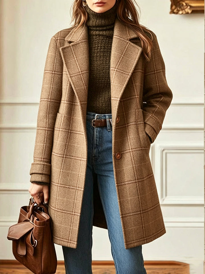 Willow™ | Casual Wool-Blend Plaid Coat