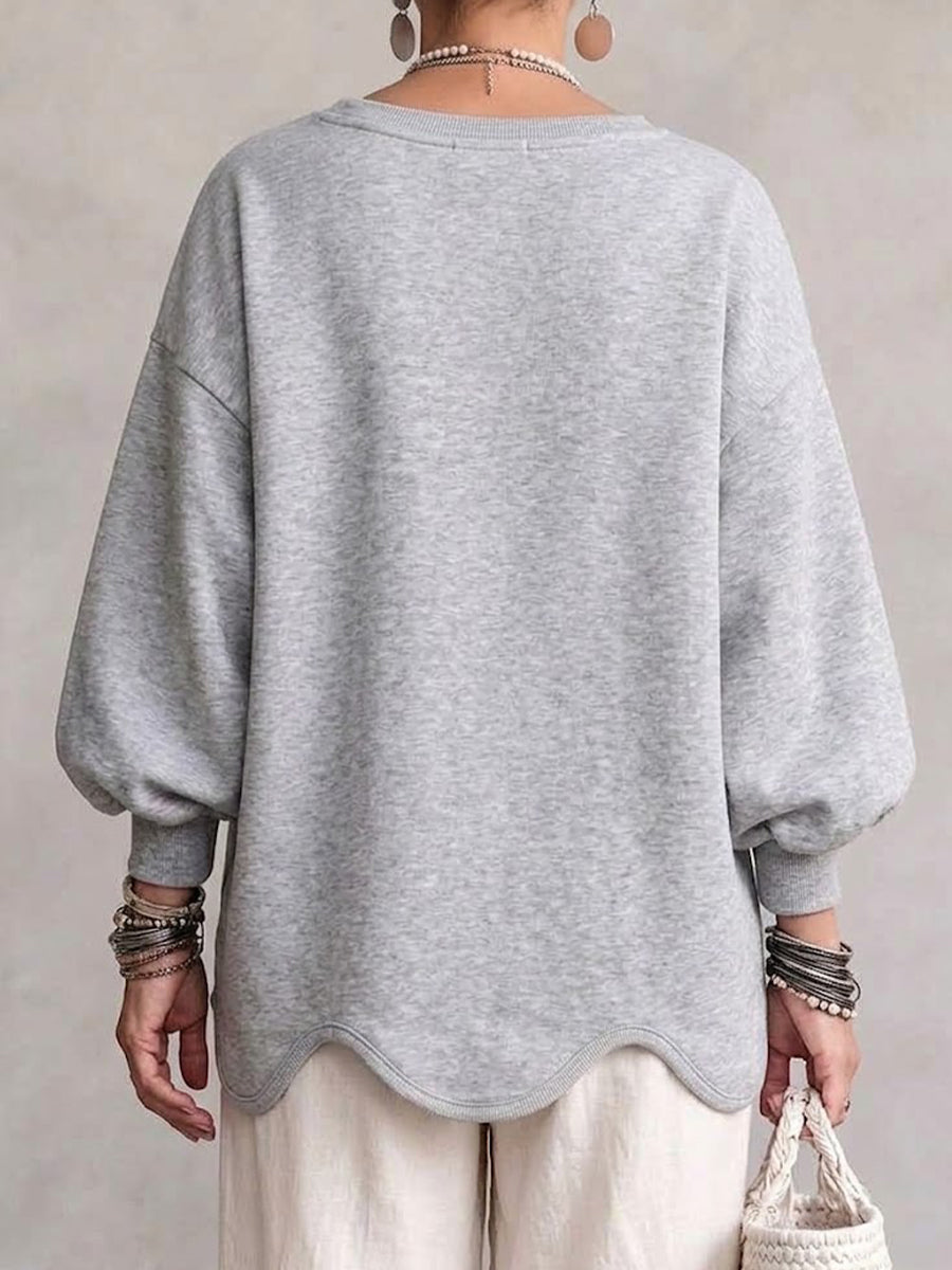 Emily | Relaxed Balloon Sleeve Casual Sweatshirt