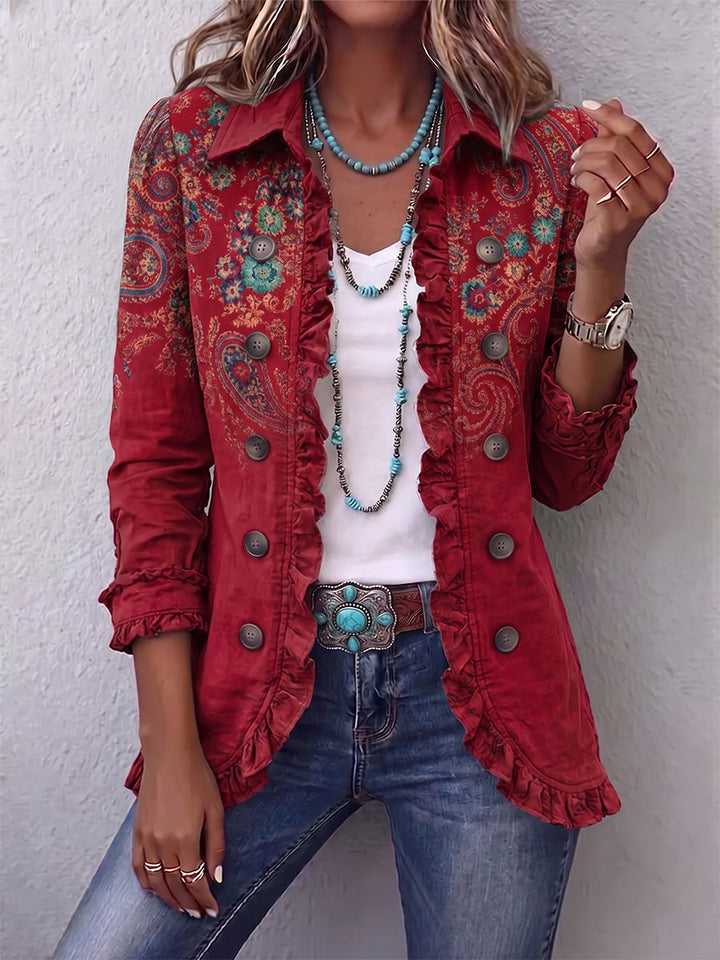 Isla™ | Paisley Ruffle Bohemian Jacket