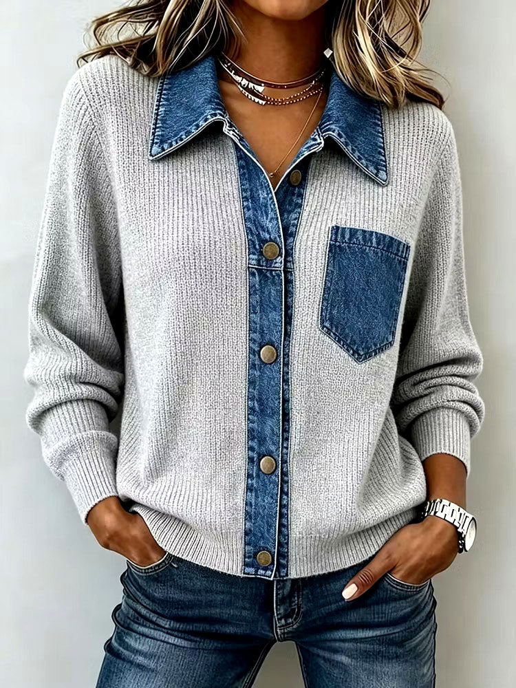 Taylor™ | Denim Knit Top